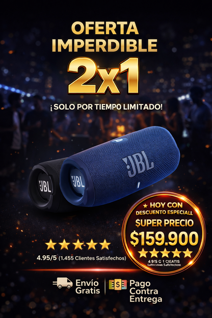 SUPER OFERTA  PARLANTE JBL CHARGE 5 2X1