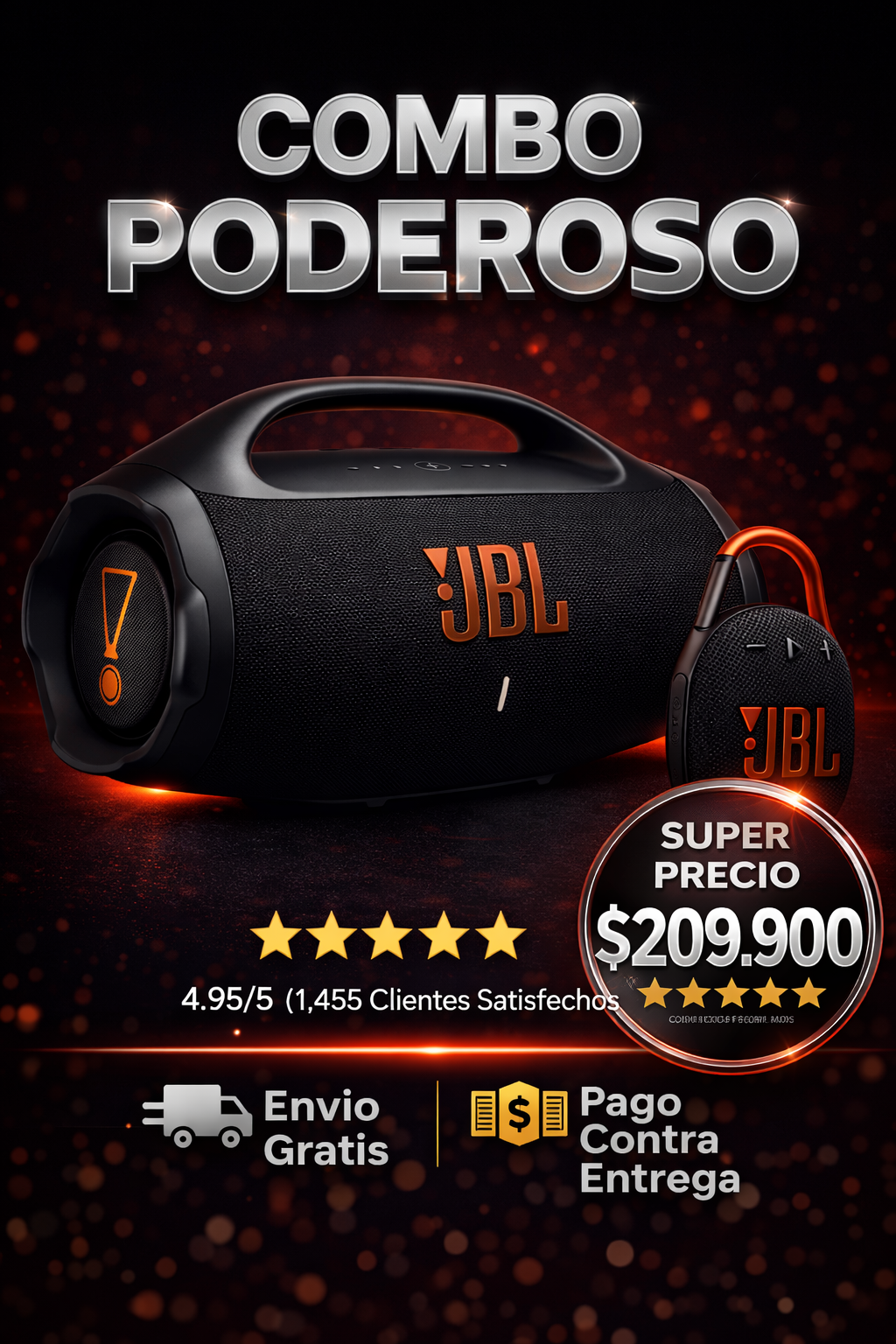 🔊🎶 Dúo Poderoso: Boombox 3 + Clip 5 🎵🔥